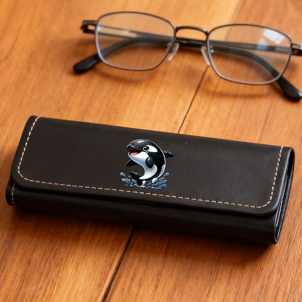 item picture cute   pattern portable high end pu eyeglass case 1pc