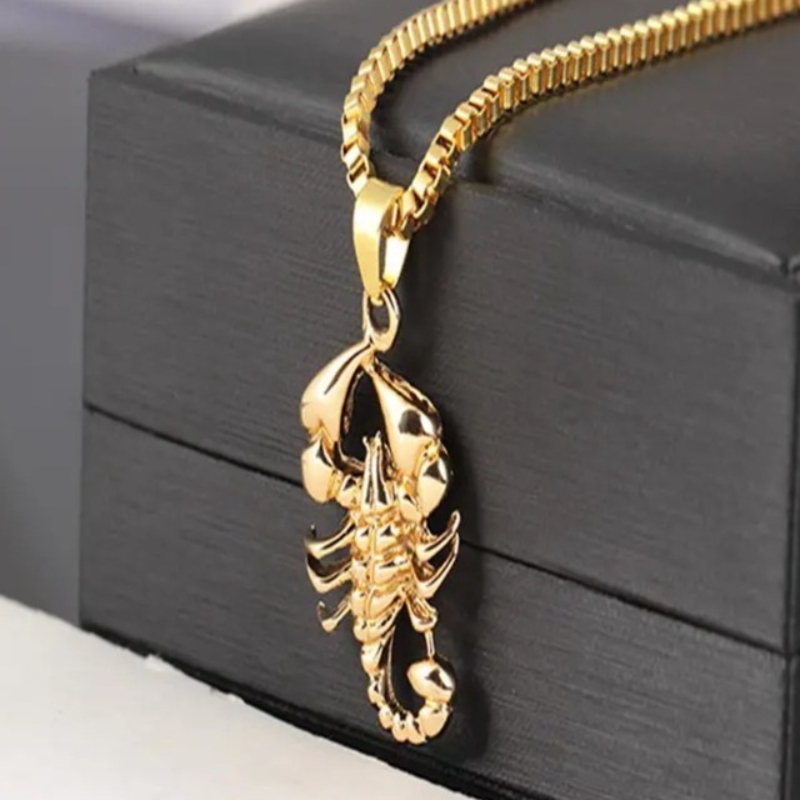 TEMU Collar con colgante de escorpión para hombres y mujeres, joyería diaria para fiestas, carnaval, estilo punk gótico, adornos para disfraces de
