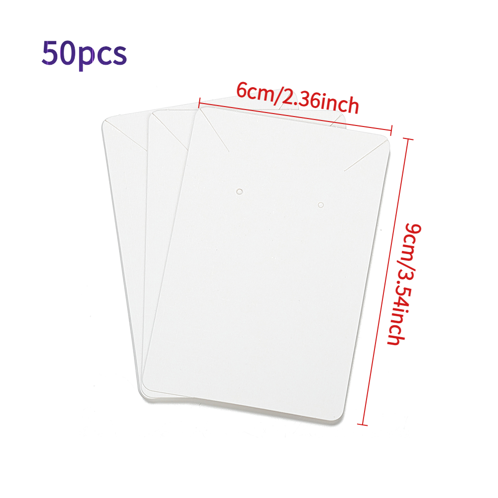 TEMU Lot de 50 cartes de présentation pour bijoux, étiquettes vierges pour emballage de boucles d'oreilles et , 6x9 cm, carton multicolore pour