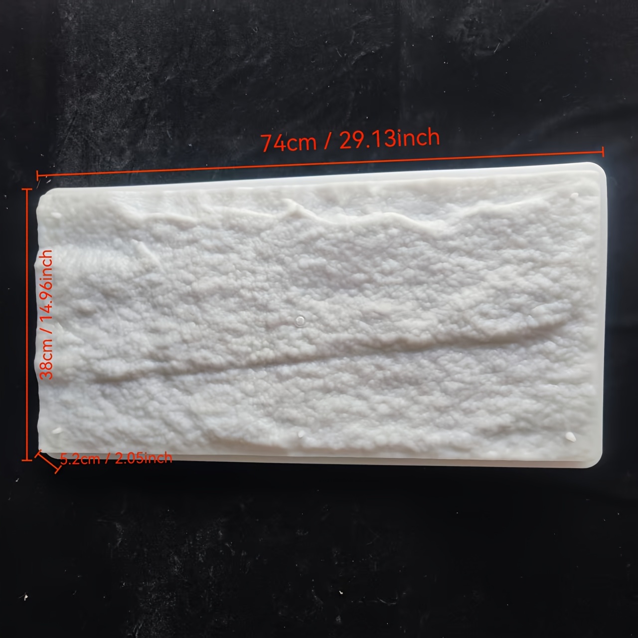 Image of 1pc 29.13in*14.96in Extra Large Outdoor Stone Step Mold- Realistic Stone Texture With Deep , Heavy Duty Plastic Construction, Suitable For Landscaping, Patios, Gardens.