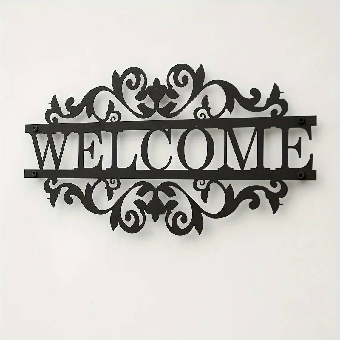 TEMU 2d Flat, 2d Flat Printed 1pc Stylish Acrylic Welcome Sign , Decorative Horizontal Wall Hanging Art, Multifunctional Indoor And Outdoor Welcome