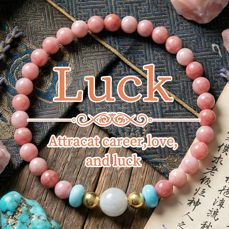 Women's Natural Gradient Pink Bracelet, Versatile Gift