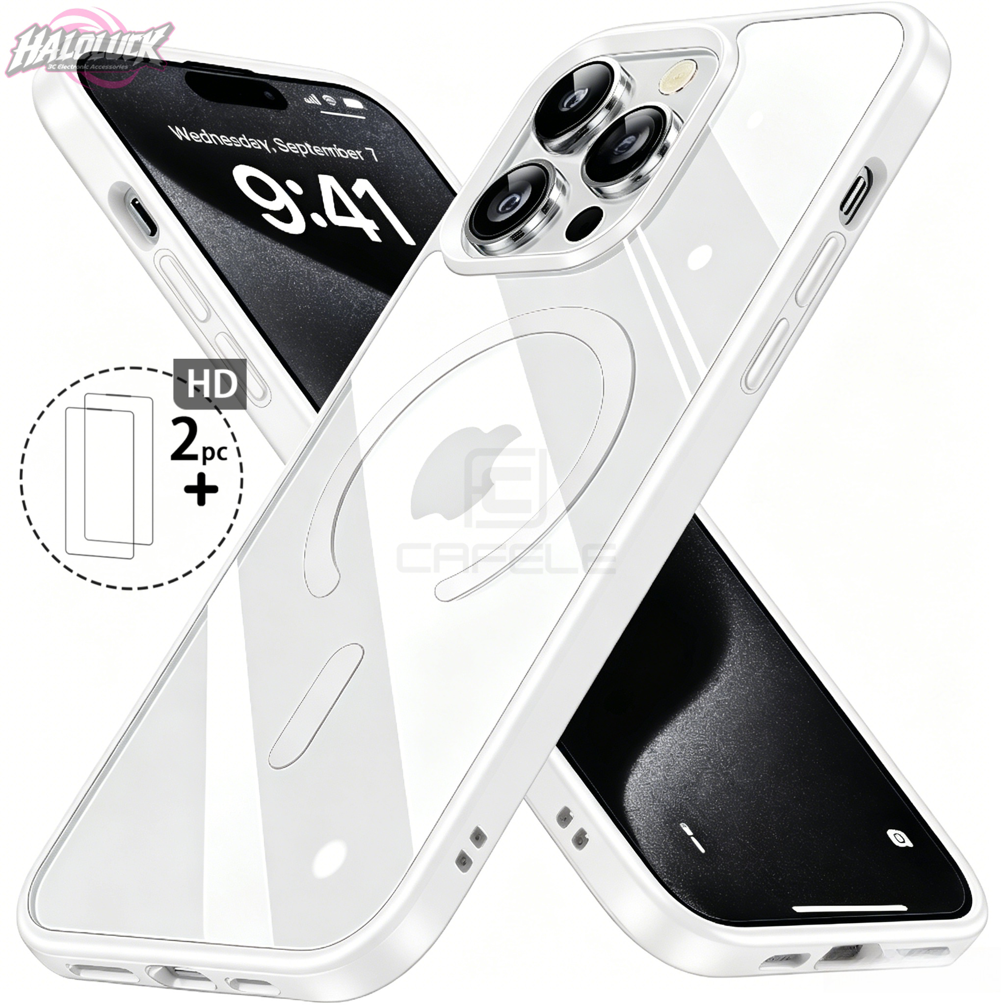Phone Case: Phone Case - 3 [1 Phone 2 Screen Protectors] Premium Magnetic Transparent Phone Case, For Iphone 17/16/15/14/13/12/11/pro/max/plus/mini/17air, With Durable Transparent Drop-proof Design