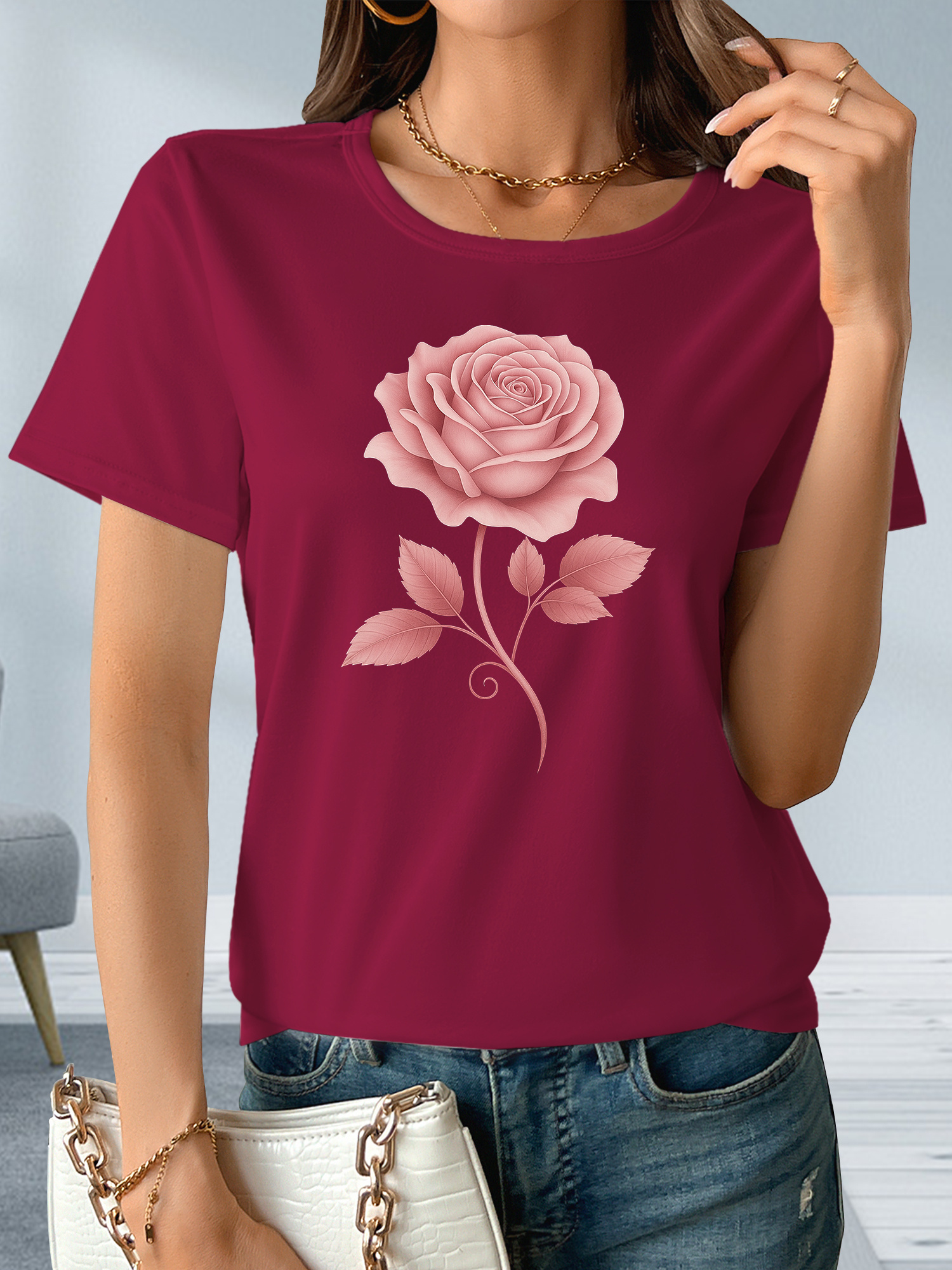 rose shirt sold on Temu United States