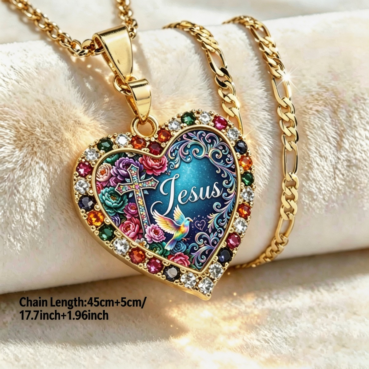 Retro Style Cross Pattern Pendant Necklace, Daily Wear