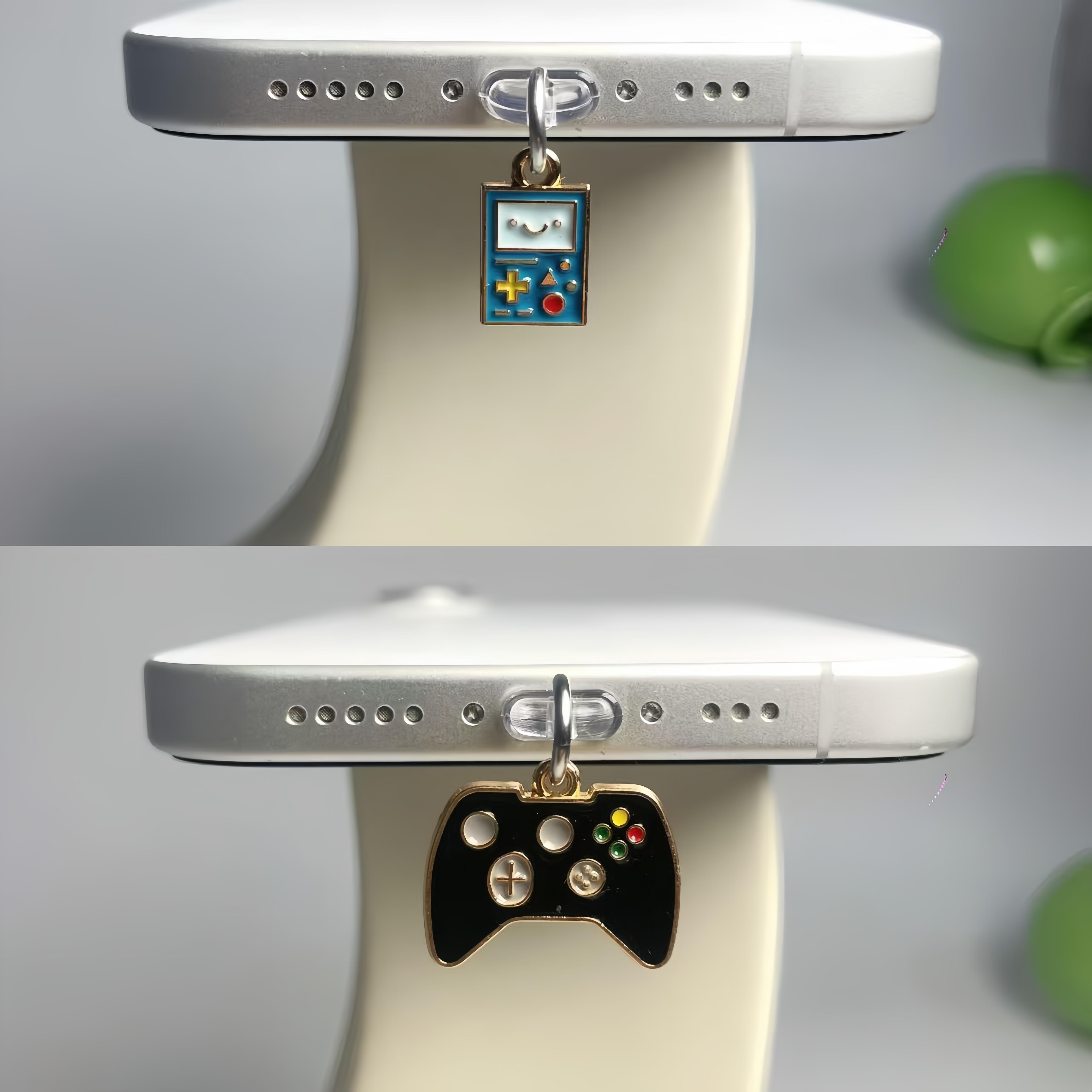 TEMU 2 Tapón Antipolvo para Teléfono Móvil, Controlador de Juegos, Adecuado para Entusiastas de los Juegos, Material de Aleación y Duradero, Adecuado