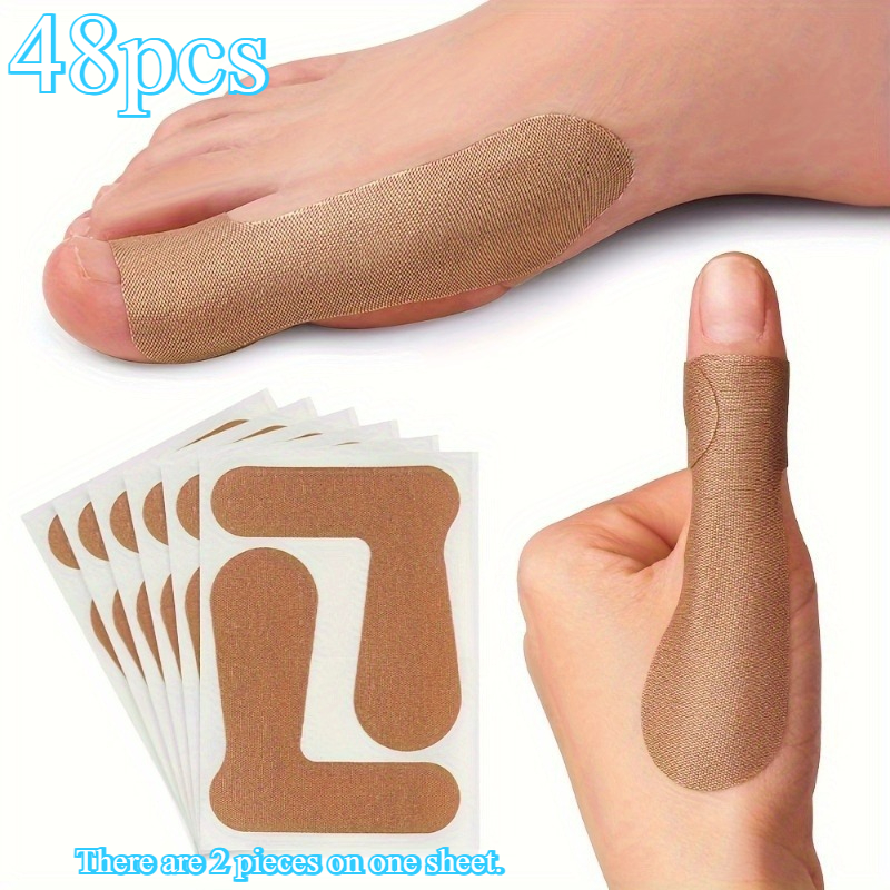 Image of 48-pack Of Thumb Joint Protectors | Elastic Sports Tape, Self-adhesive Sheath Protectors For Thumb, Finger, And Toe Protection