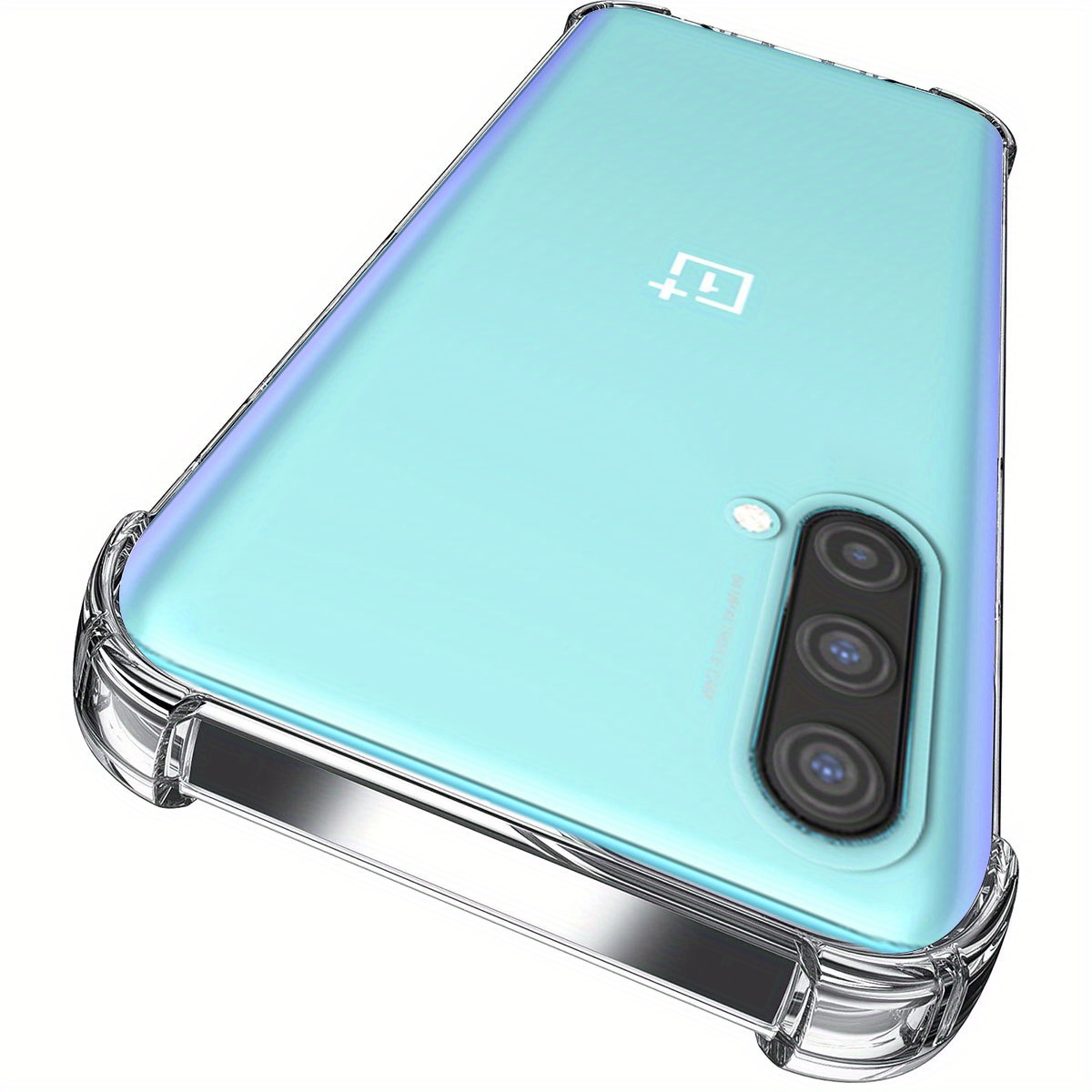 TEMU para teléfono: para Oneplus Nord 5G, transparente [Protección contra caídas] Antigolpes, transparente para Oneplus Nord 5G, para hombres y