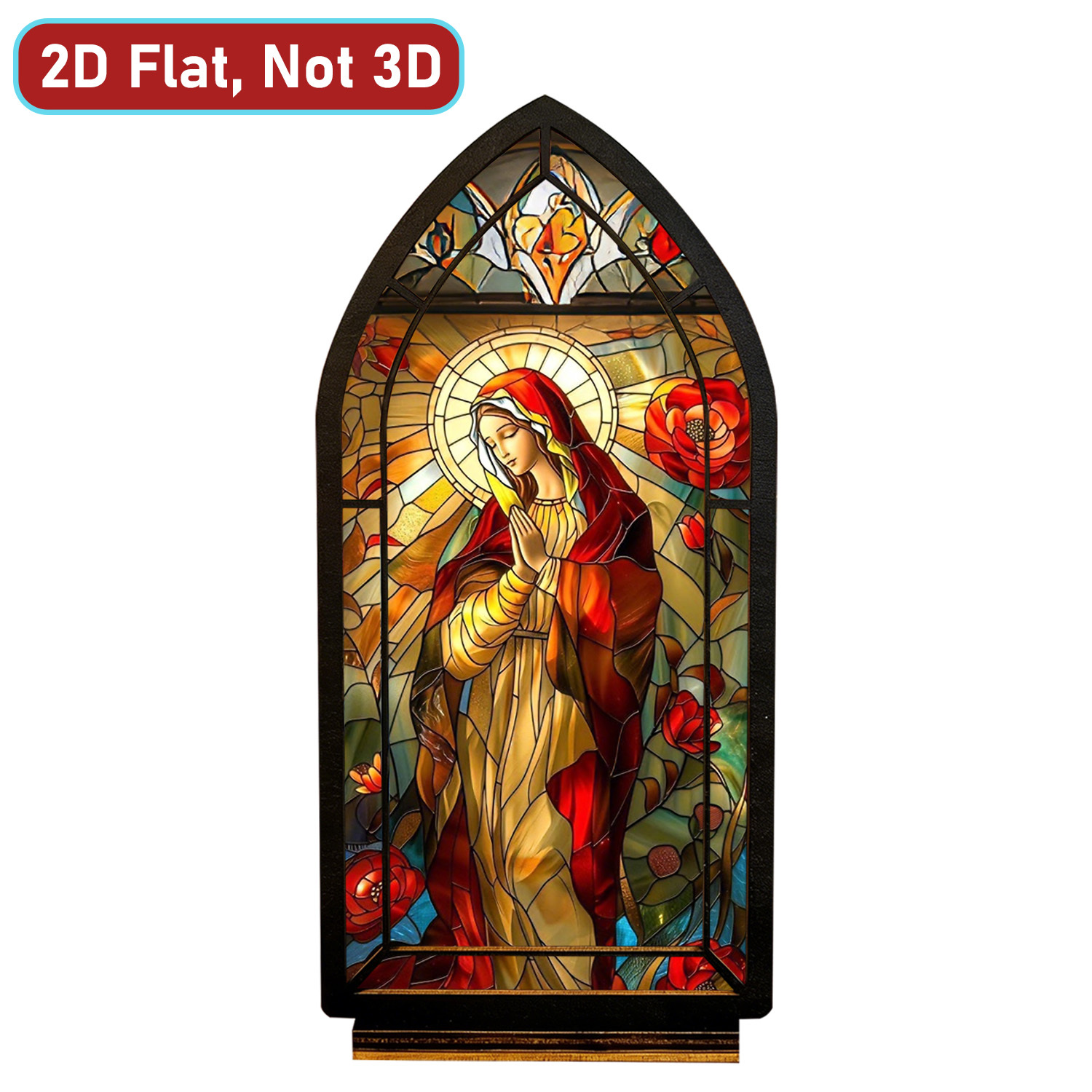TEMU Décoration de 2D plate à un panneau de style gothique, bougeoir de bureau de couleur / Décoration de de prêtre, convient pour Pâques, le Ramadan