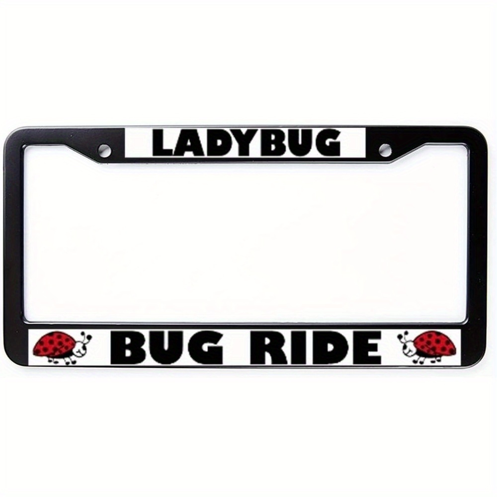 Pattern Of Ladybugs, Cute Ladybugs, Red Ladybugs License Plate Frame
