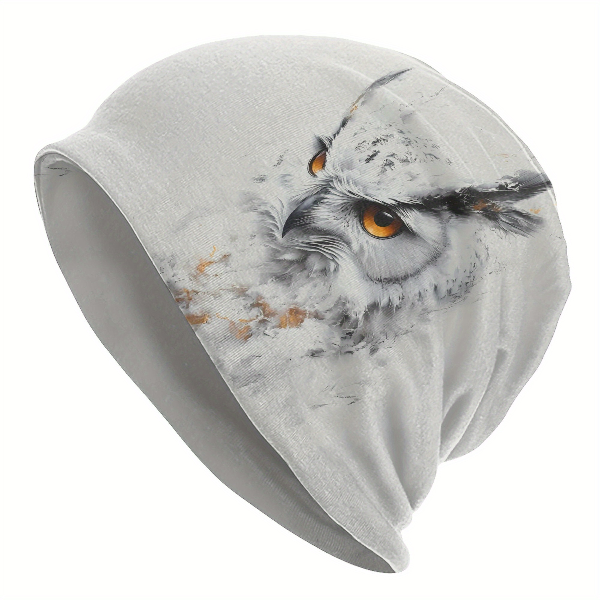 Snowy Owl Beanies Caps Hat Fashion Bonnet Hats Men 2d Print Design