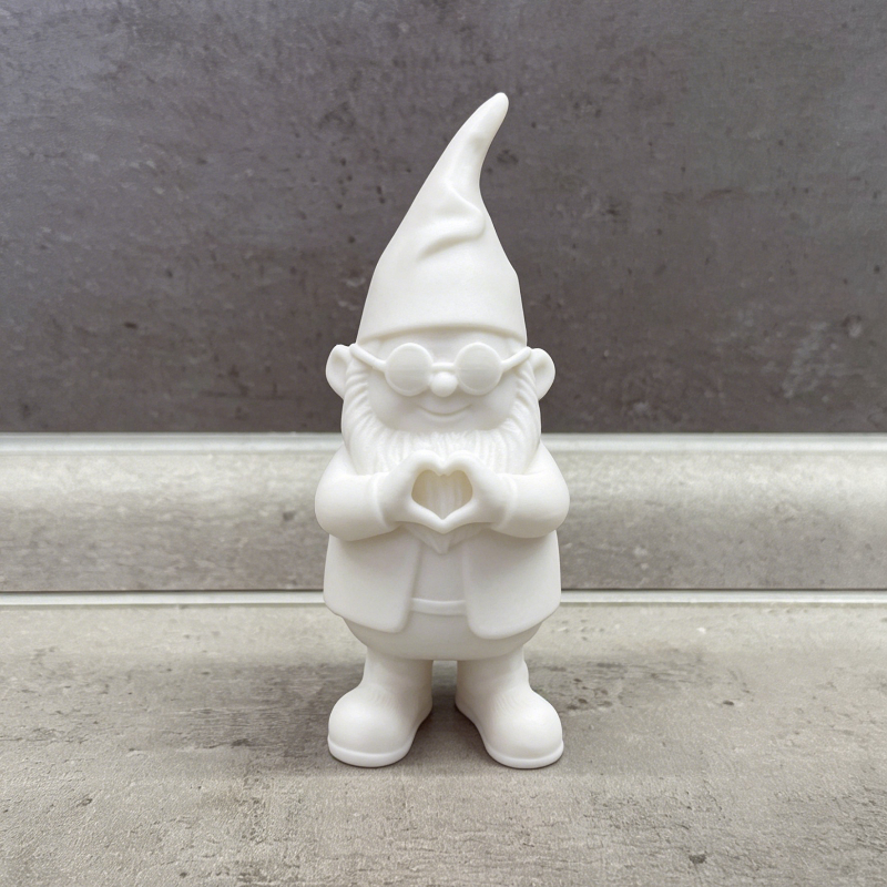 TEMU . 3D-gedruckte Zwergskulptur aus Vinyl mit Brille – Entzückende Gnom-Figur, Außengartendekor geeignet für Terrasse, Balkon, Rasen, Weihnachten,