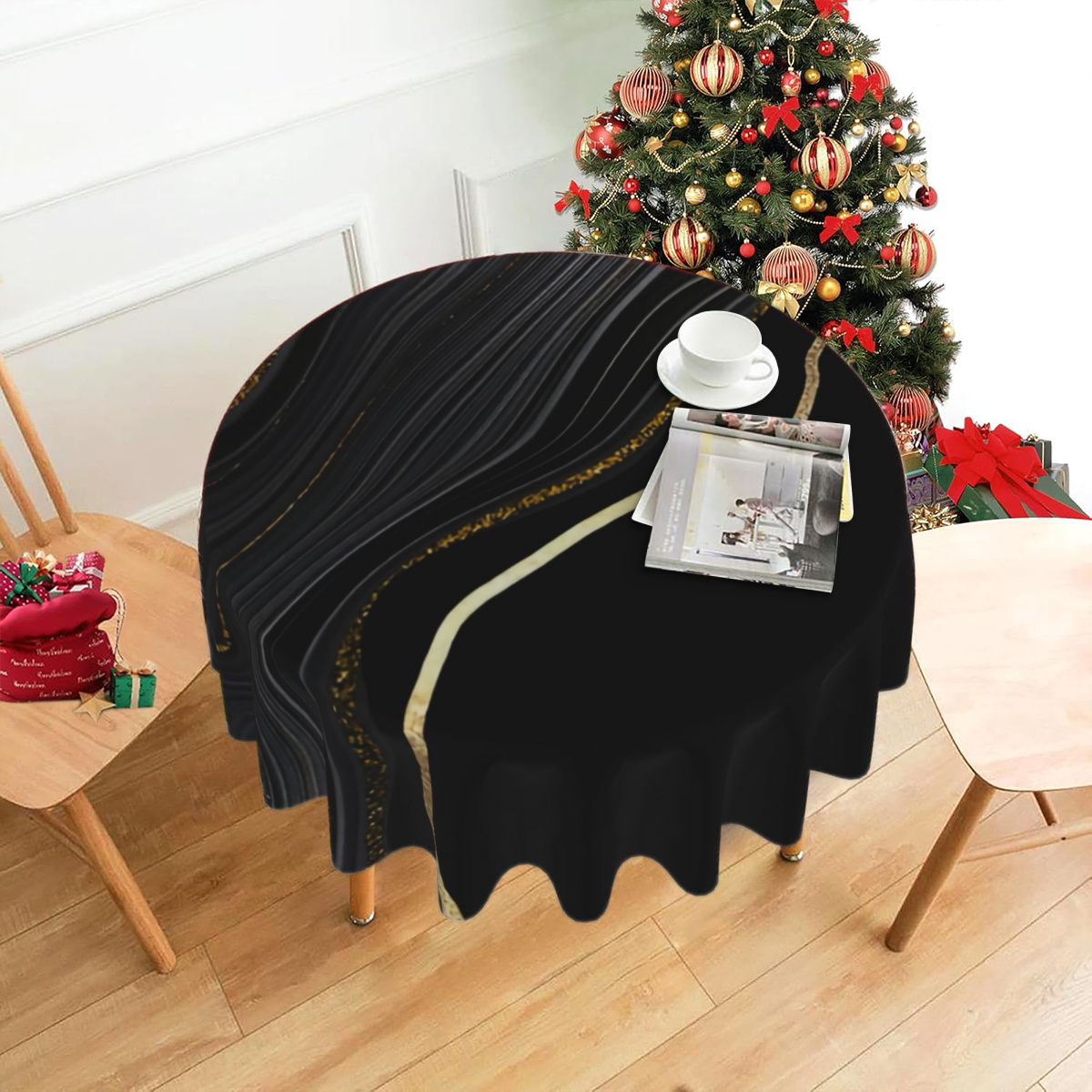 

1pc Luxemarble Tablecloth, 120gsm , Table For Kitchen & Dining, Decor, ,