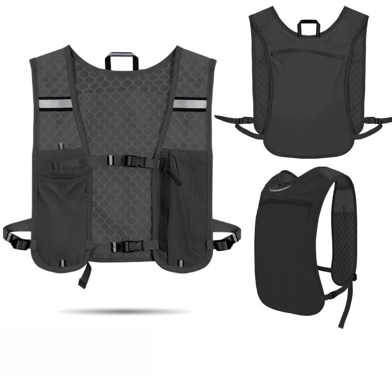 TEMU Sac à dos gilet de sport, sac d'assise d'alpinisme air, sac d'hydratation de sport, sac à bandoulière double, sac de randonnée, grande , sac de