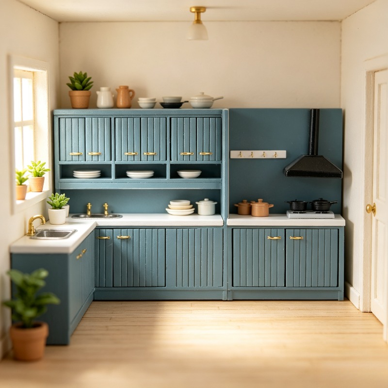 1:12 Scale Miniature Simulated Kitchen Furniture Set