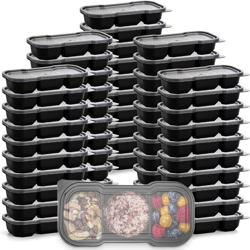 

Bekith 50- 16oz 3 Compartments - Bpa-free Plastic, , , Multipurpose, & Safe, , Rectangle For , ,