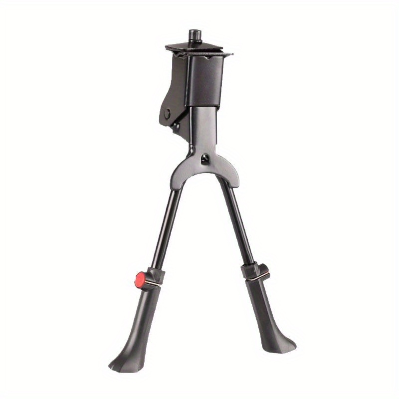 heavy duty metal bike kickstand middle stand adjustable 3   with red locking mechanism sturdy black frame for   bikes   storage solution bike storage rack sleek metallic     construction 0