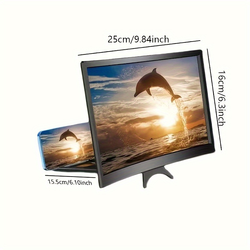 mobile phone holder curved screen adjustable viewing angle 1200r large   178 wide field of view   1800r high definition screen anti radiation mobile phone screen accessories details 0