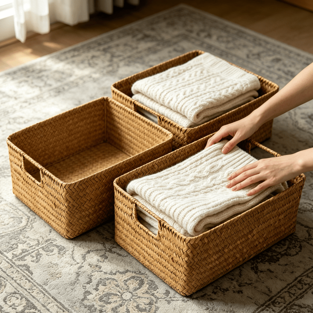   storage baskets in   sizes rectangular storage boxes with handles versatile storage boxes for   bedrooms bathrooms kitchens pantries and shelves   shelf baskets