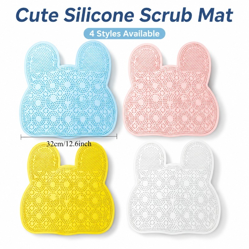 Bathroom Massage Mat - Non-Slip Foot and Back Scrub Mat