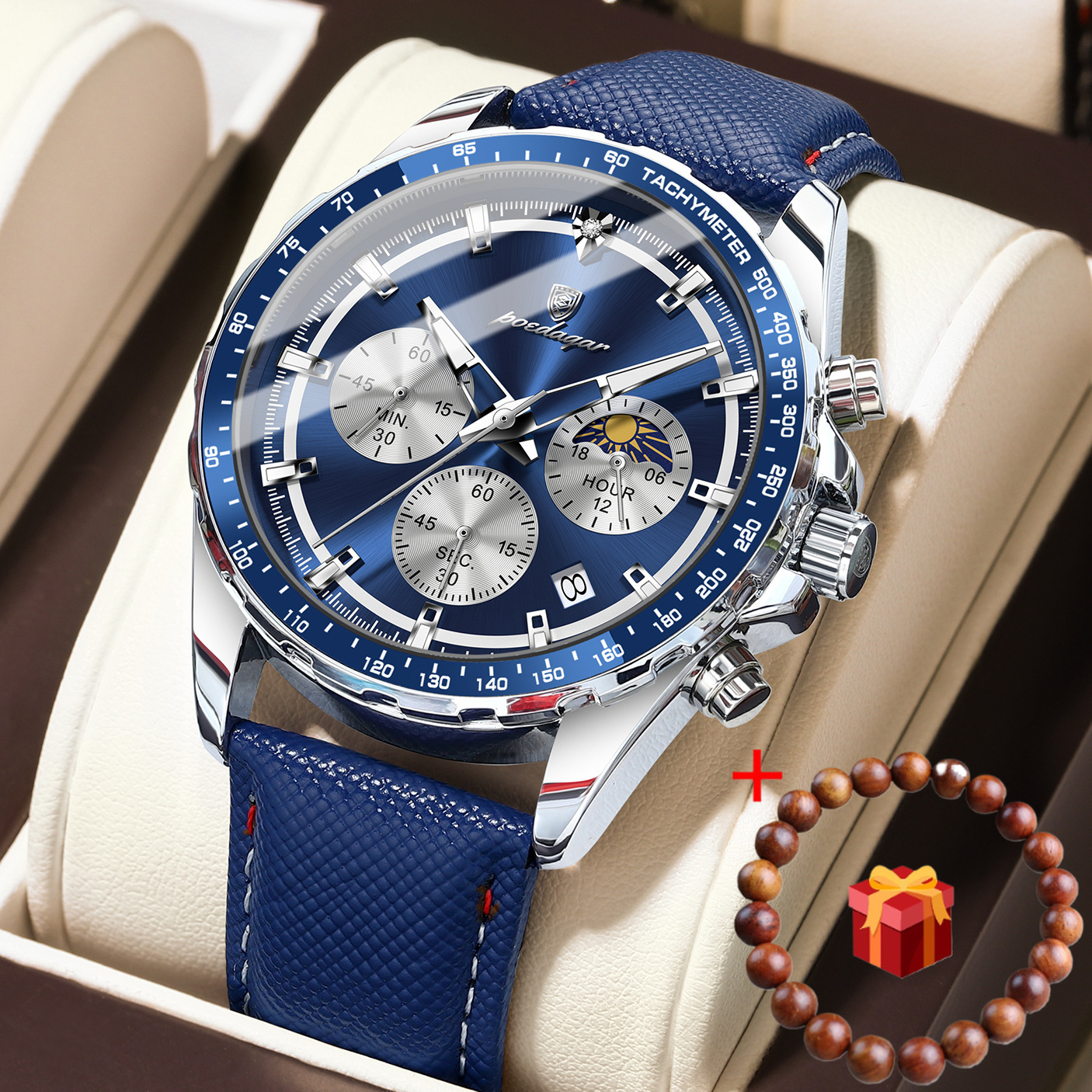 Image of Elegant Men's Watch, For Sports Men's Watch, Suitable For Sports And Fitness Wear, Versatile And Durable For Daily Wear, New Year's Gift, Full Of Gift , Without Battery