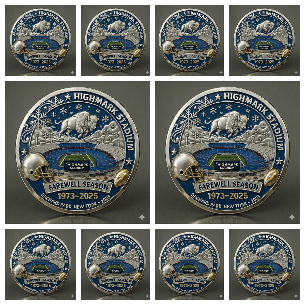 TEMU 10pcs Stadium 1973-2025 | Exquisite Design, , Ideal For Christmas, Halloween, Valentine's Day, Collectibles
