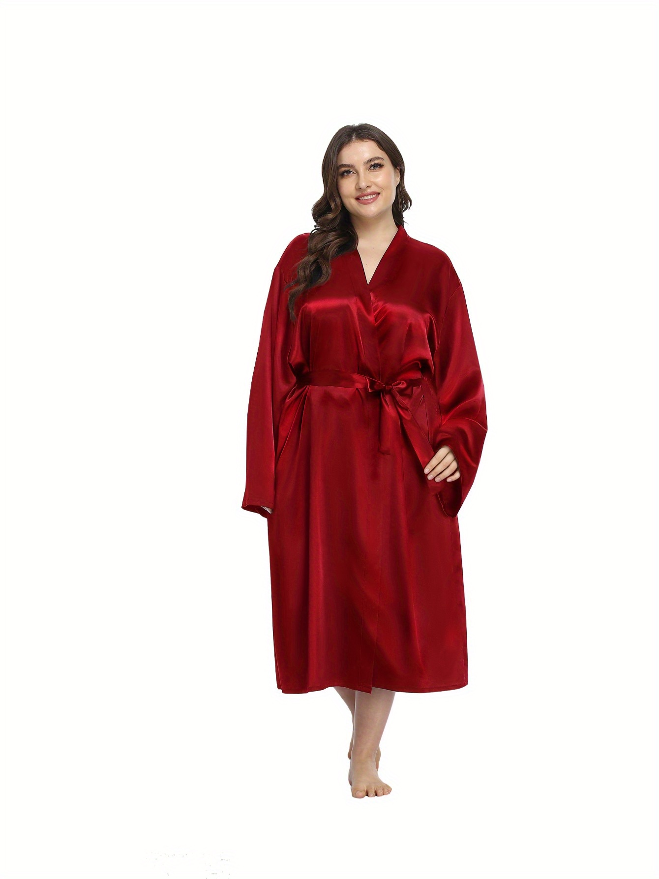 ladies satin dressing gowns womens robe plus size long silky gown vintage dressing gown