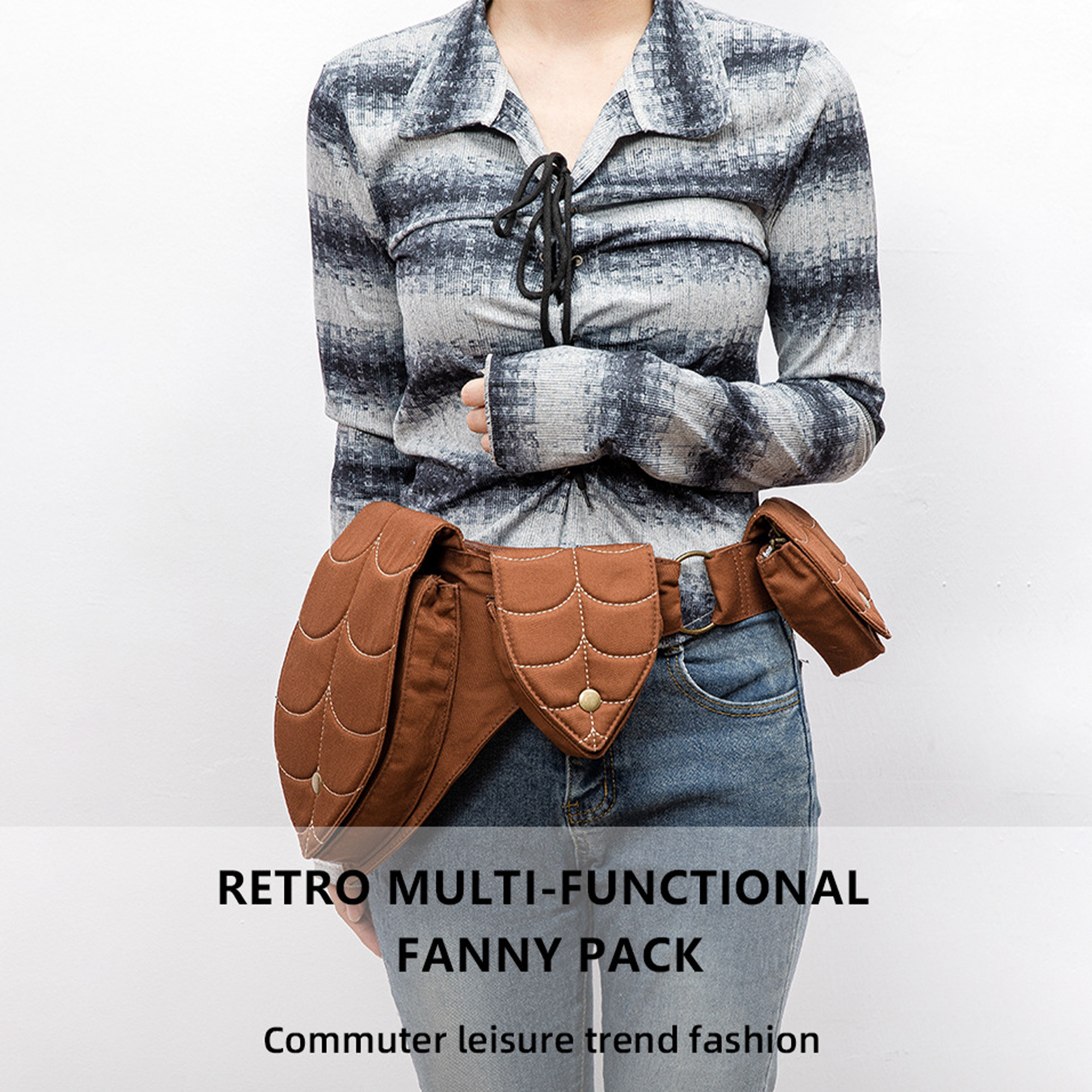 solid color fanny pack women adjustable waist bag pouch Temu