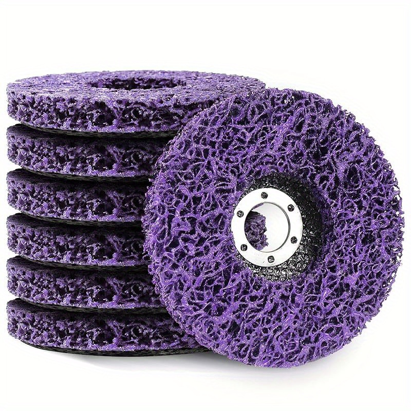Csd Sanding Discs 125mm Coarse Cleaning Discs 7pcs Csd Sanding Discs 125mm Sanding Discs For Rust Removal Rust Remover For Removing Paint, Rust(purple, 125mm, 7, Medium)