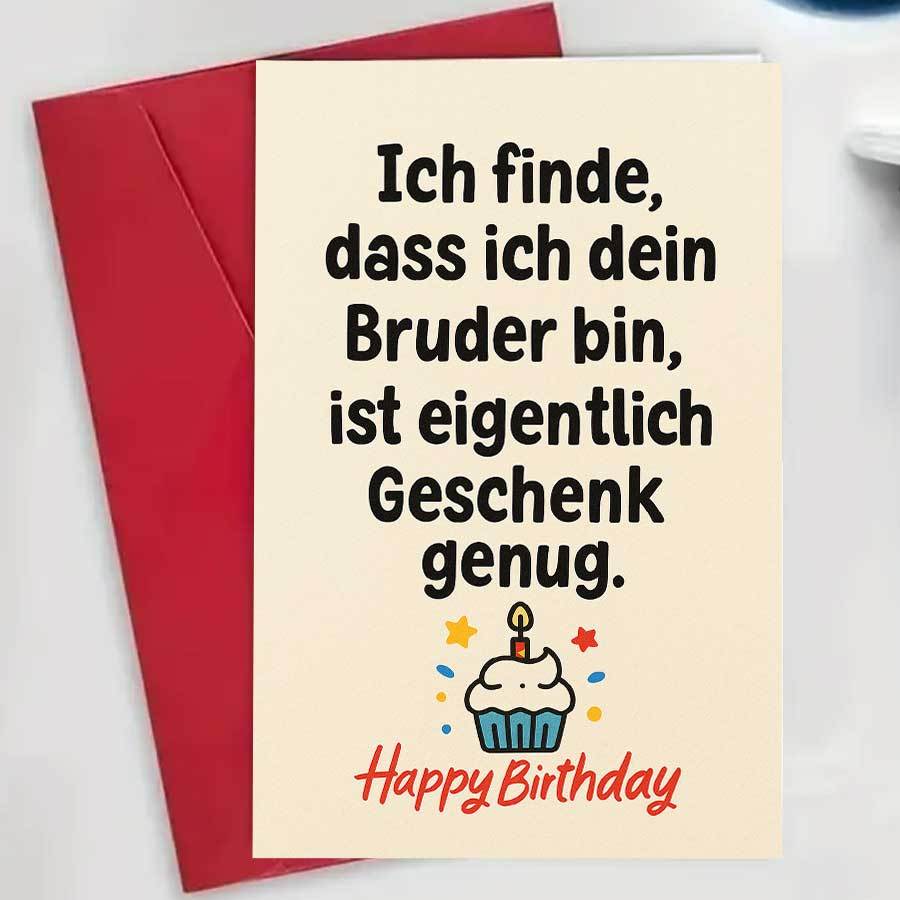 E-shop Lustige Geburtstagskarte für , humorvolles Geschenk von Geschwister, für -Geburtstagsfeier, zeigt Liebe Spaß, familiäre Bindung, Umschlag +