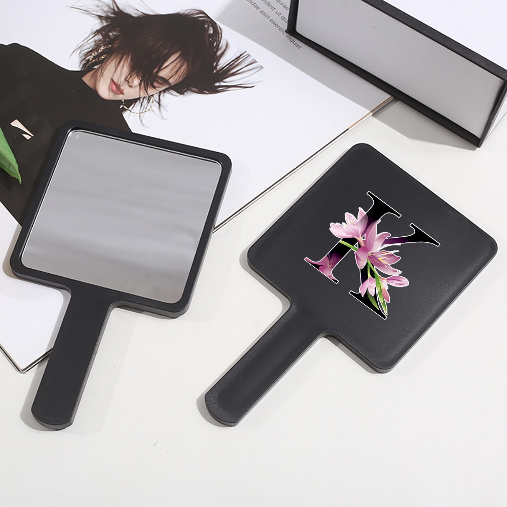 Mini Hand Mirror with Easy Grip Handle, High Definition Scratch-Proof Surface