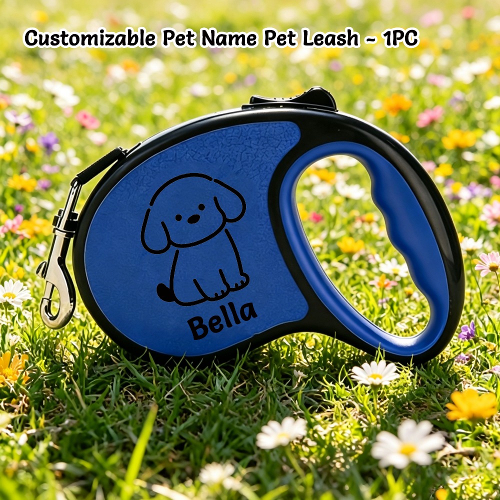 Personalized Stretch Pet Leash with Customizable Name