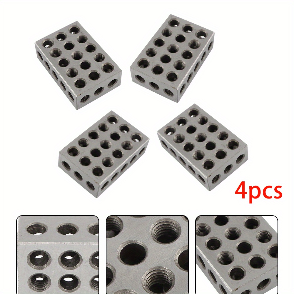TEMU 4pcs Metric 25x50x75mm Blocks 0.0002" Precision Block Set Au