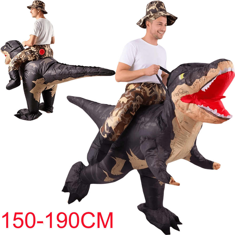 Image of Adult Ride-on Dinosaur Costume, Fun Outfit For Halloween Party Cosplay Carnival And Themed Event Dress Up