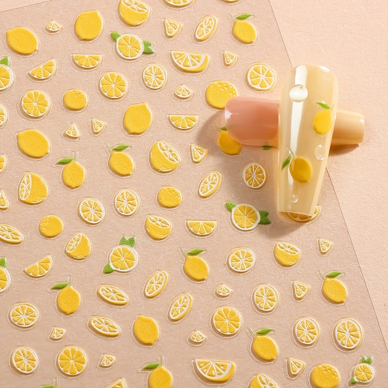 5d Lemon Nail Stickers