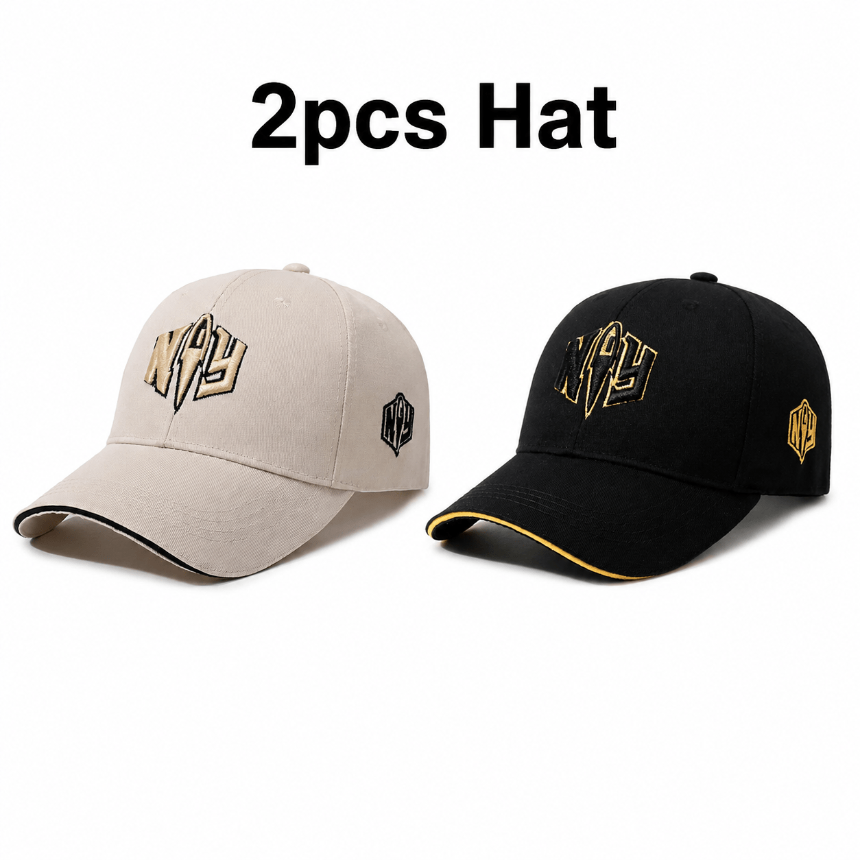 TEMU 2pcs 2pcs Unisex Adjustable Trucker Hats With Closure, Lightweight Dad Caps Suitable For, Casual & Outdoor Wear, Machine Washable Baseball Caps