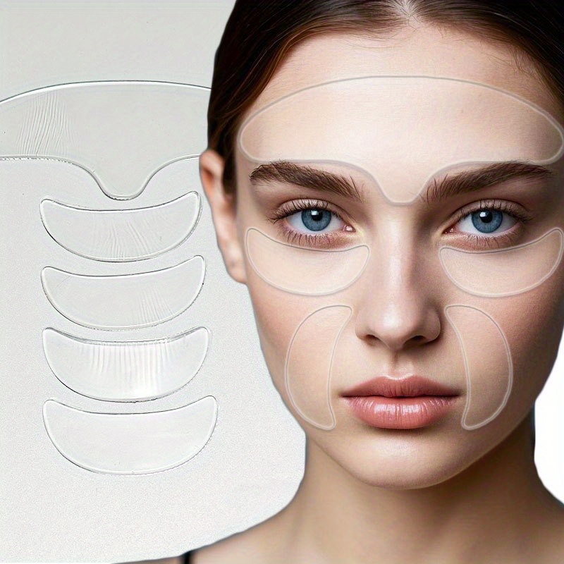 5er set gesichts-beauty-patches, stirn-falten-patches, stirn-sticker, 4 augen-patches, gesichts-hautpflege-patches