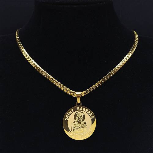 archangel saint us necklace 316l stainless steel medal amulet with prayer chain religious jewelry for women men catholic saint medal gift for