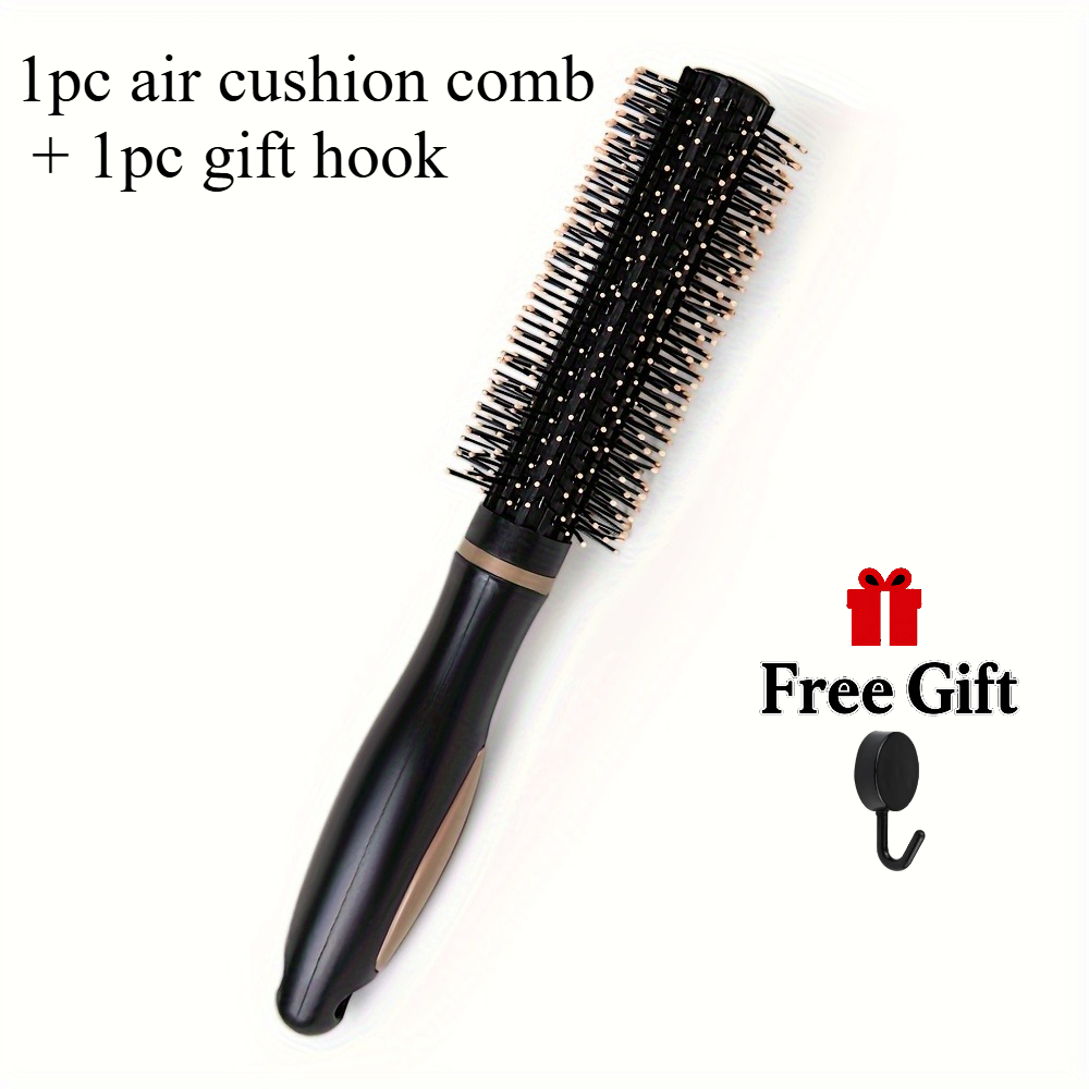 TEMU 1pc Air Cushion Comb   1pc Free Gift Hook, Hair Styling Air Cushion Comb, Beauty Massage Comb, Air Bladder Comb, Curling Comb, Rib Comb,