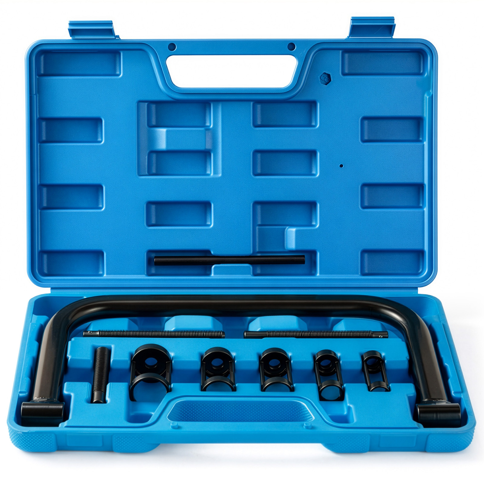 Valve Spring Compressor Set: 10pcs Valve Spring Removal Tools (including Hollow C-clamp) Suitable For Motorcycles, Atvs, Cars, And Small Engine Equipment
