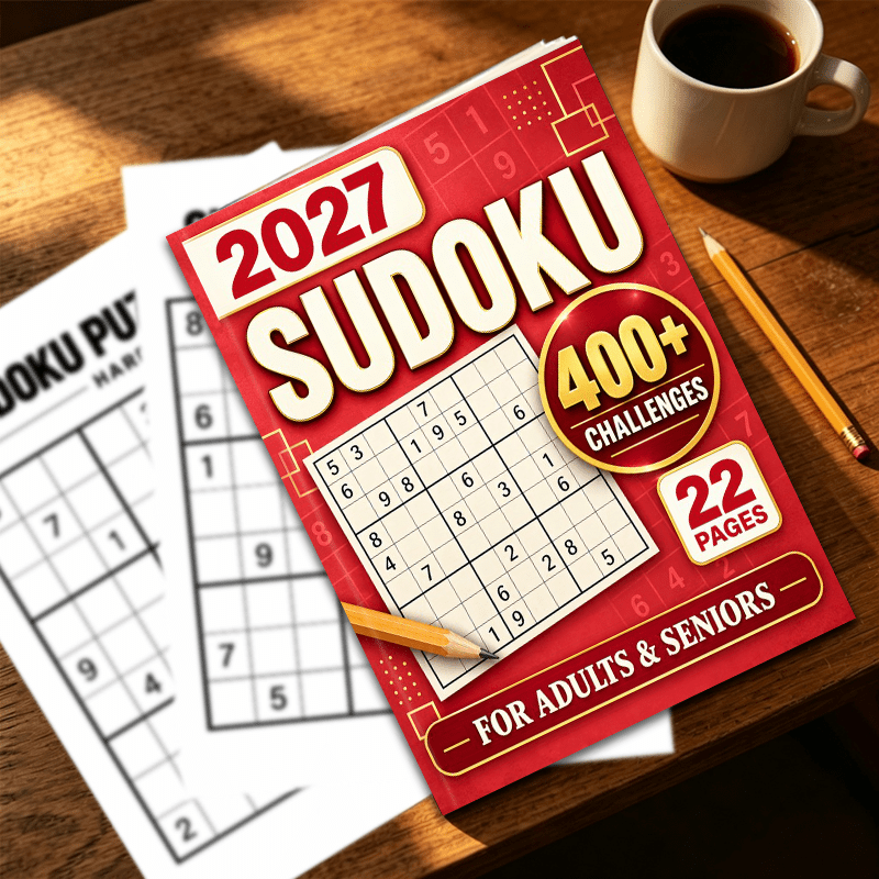 Adult Solitaire Puzzle Book, 400+ Challenge Questions