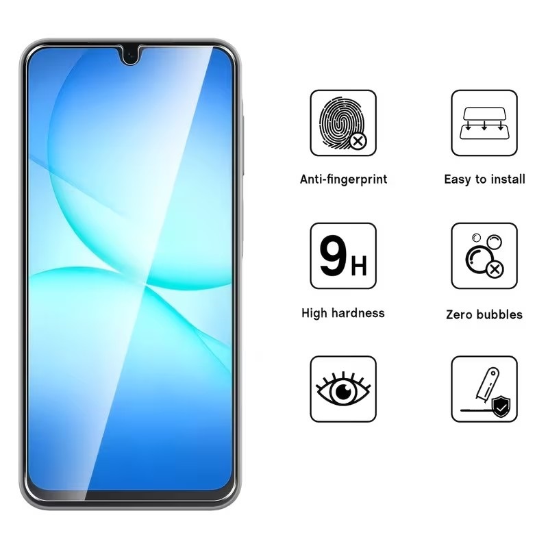 2 buc. Folii de protecție ecran din sticlă securizată HD, compatibile cu Samsung Galaxy A17 A27 A37 A57 A16 A26 A36 A56 A15 A25 A35 A55 A14 A24 A34 A54 S25 FE M35, anti-zgârieturi, duritate 9H, instalare ușoară, folie ecran telefon mobil