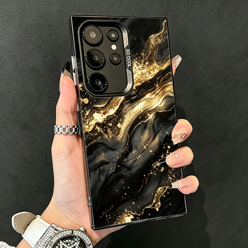 TEMU Phone Case: Miniso Printed Phone Case, Liquid Golden Flow, And Creative, , Suitable For Galaxy S26/s26 Ultra/s26 Plus/s25/s25 Fe/s25 Ultra/s25