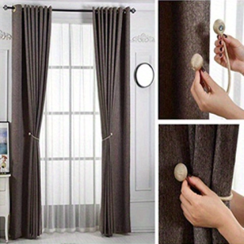 Set of 4 Elegant And Modern Magnetic Curtain Tiebacks, Perfect for Holding Curtains in Place. Ideal for Enhancing The Decor of Offices, Bedrooms, And Living Rooms