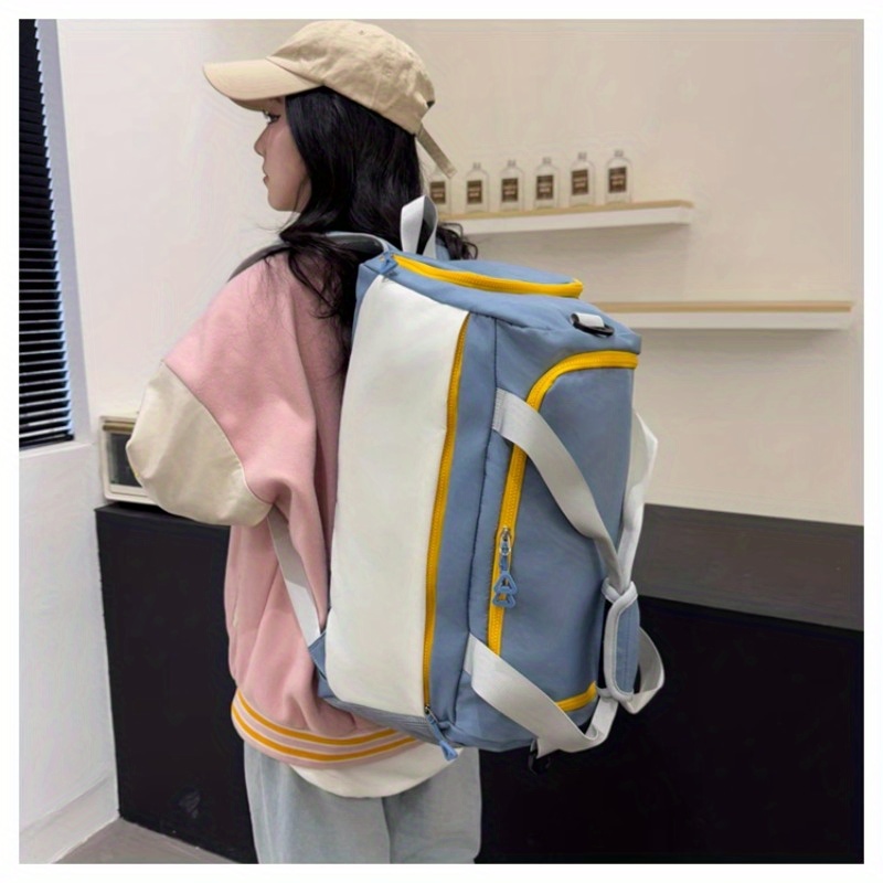 Gran Capacidad Bolsa de Gimnasio y Viaje - Convertible en Mano, Hombro o Mochila con Cierre de Cremallera - Equipaje Ligero y Duradero para Mujeres/Hombres, Negocios, Vacaciones, Yoga, Gimnasio - Compartimento Principal Espacioso & Organizador Frontal - Bolso Diario, Escapada de Fin de Semana, Diseño Minimalista, Correas Ajustables, Tote Portátil, Para Viajeros Frecuentes, Equipo Deportivo, Versátil, Costuras Reforzadas, Estilo Activo