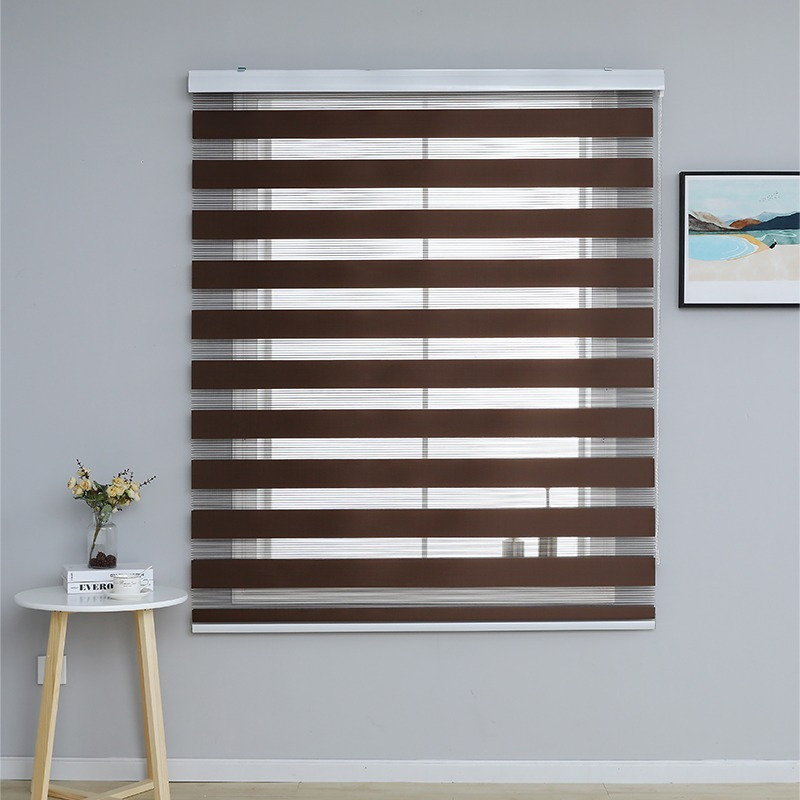 TEMU [buy 1 ] 2pcs Korean Venetians Duo Roller Blinds For Living Room, Bed Room, Office Blinds Window Curtain