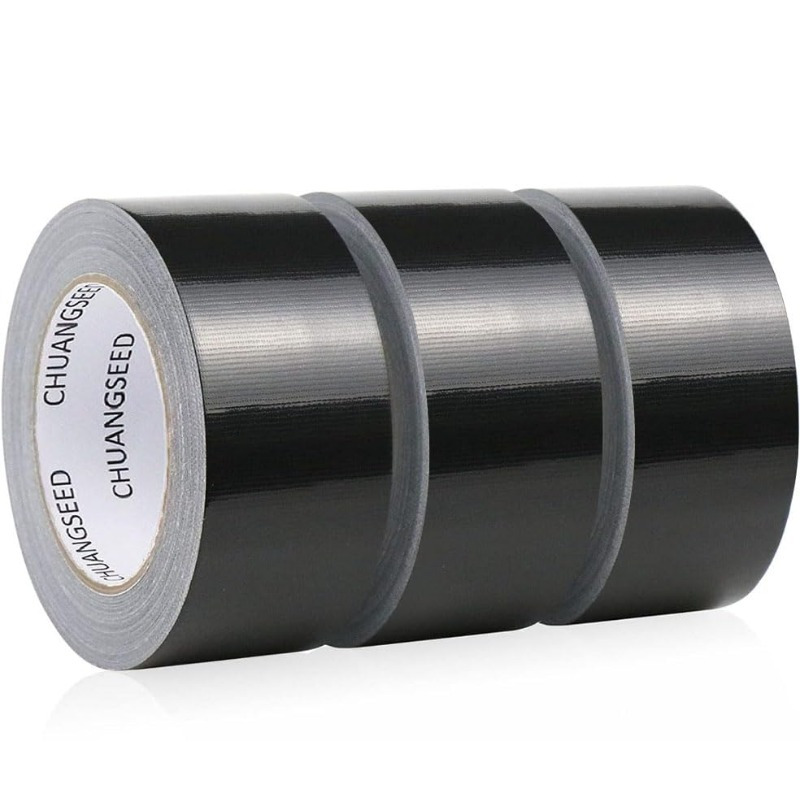 Image of 3 Rolls Extra Strong Armor Tape, Fabric Duct Tape 27.4m X 48mm – Repair Tape For Indoor & Outdoor Use, Fabric-reinforced Repair Tape (black, 3 Rolls)