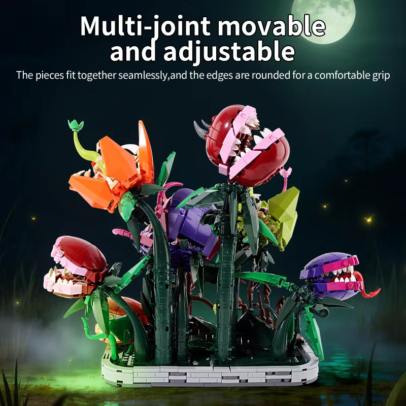 1266pcs Piranha Plant Building Blocks Toy Set for Creative Display