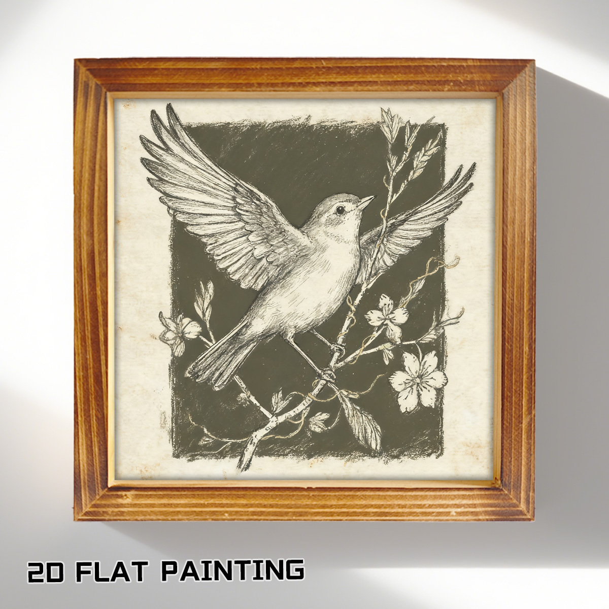 TEMU 1pc Decorative Painting, Decorative Item, 20 Cm/8 Inches, Framed, Art Piece, Wall Decoration, Home Decor, Wall Ornament, Plaque Decoration,