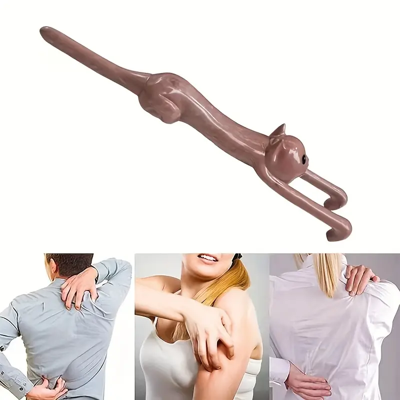 1 2 wooden cat shaped back scratcher manual massage tool care great birthday gift relaxation and Product details 1